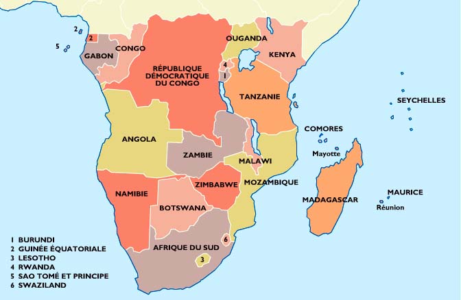 swaziland carte du monde